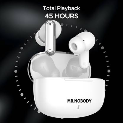 MR.NOBODY Ultrabuds with Latest BT v6.0,40Hr Playtime,13mm Dynamic Drivers,Rich Bass A743 Bluetooth