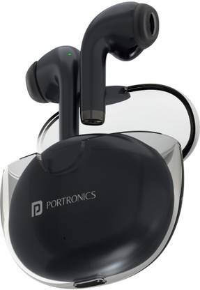 Portronics Harmonics Twins S4 Smart TWS Bluetooth Earbuds,16Hrs Playtime, Heavy Bass,5.3v Bluetooth