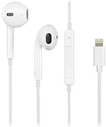 MARS Earphones with Lightning and Mic Wired Headset (White, In the Ear) Wired