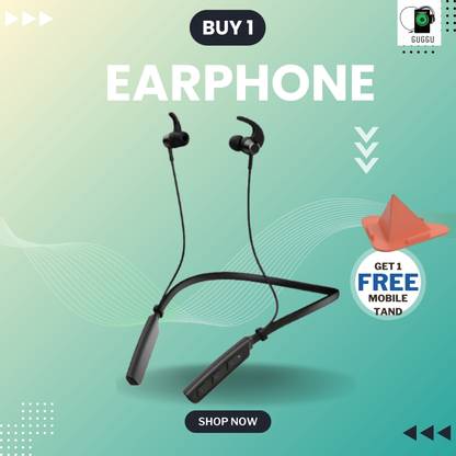 GUGGU Neckband Bluetooth headet 235 With Mobile Stand 20 Hr Playback & ASAP Charge 384 Bluetooth