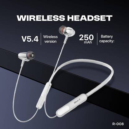 black-r Bluetooth in Ear Neckband Bluetooth Headset R-008 Wired