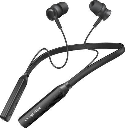 SIGNATIZE Wireless in-Ear Neckband Bluetooth Earphones with 10mm Drive,50 Hours Playtime Bluetooth & Wired