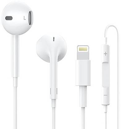 Vntex 2025 Wired in Ear Earphone With Lightning Connector, MFI certified With Mic-R Wired