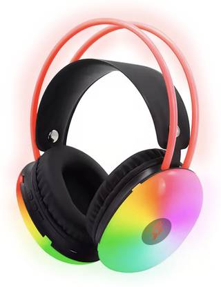 Avnioo Gem RGB Bluetooth Gaming Headphones | Luminous RGB | BT 5.4 | 50mm Driver Bluetooth & Wired Gaming