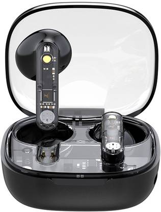 WRADER Transparent Wireless Earbuds Bluetooth 5.3V Smart Touch Control ENC Ear Buds Bluetooth