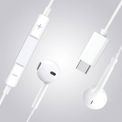 X88 Pro Ear Wired Headphones & Mic Wired Headset for iPhone 15 Pro (White, In the Ear) Wired
