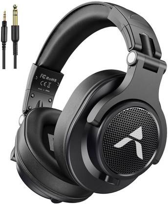 ADCOM Sound Master DJ Wired Over Ear Headphones with 40mm Drivers, 2 Detachable Cables Wired