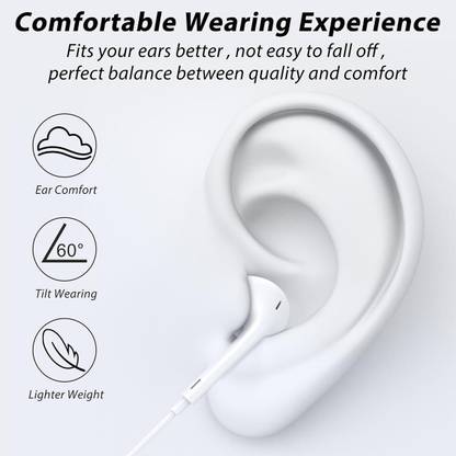 Muvit Iphone wired earbuds Earphones With Mic & Volume Control For iPhone 14/13/12/11 Bluetooth & Wired