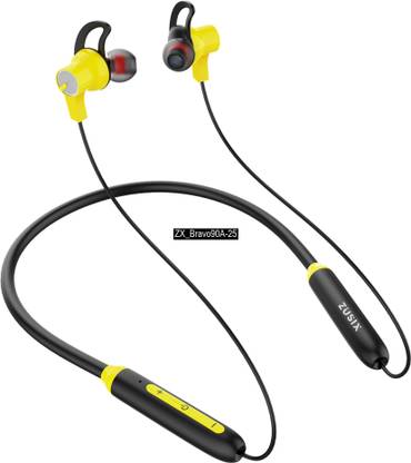 Zusix Bravo 90A - Noise Isolating with 12 Hours Music Time Wireless Neckband v5.3 Bluetooth