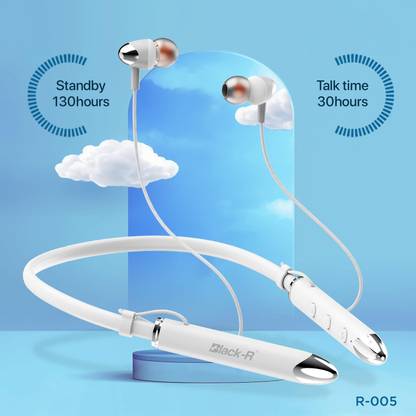 black-r Bluetooth in Ear Neckband Bluetooth Headset R-005 Wired