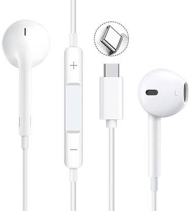 Vntex Type-C In-Ear Earphones-Noie-Canceling For iPhne 15Series,S23,S24,ppo,vio Wired