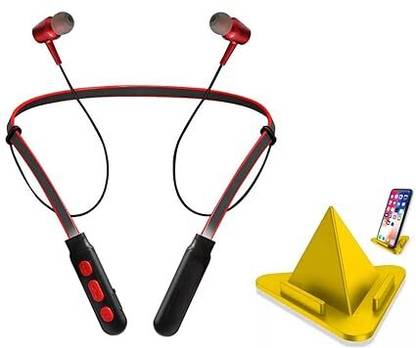 MY PLUS FAIR NECKBAND Bluetooth Headset (RED, In the Ear) Bluetooth