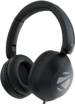 ZEBRONICS Boom Wired Headphone, Over Ear, in-Line MIC, Foldable, 1.5 Meter Cable Wired