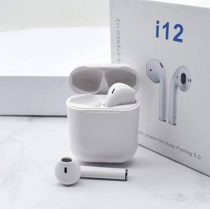 TANBAN i12 TWS Newly Best Sound Wireless Bluetooth Earphones Buds With Mic White TVH02 Bluetooth