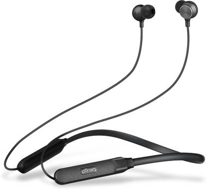 PTron Bassstrings Neckband with 24Hrs Playtime, HD Mic, Deep Bass & Fast Charging Bluetooth Gaming
