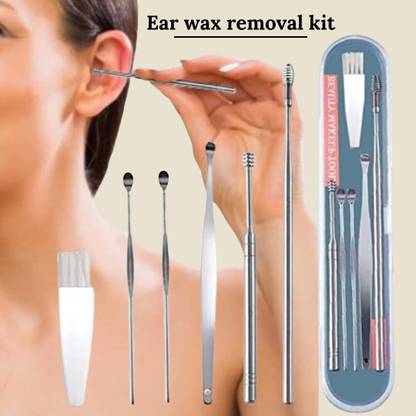 Kapmore Ear Wax Cleaner||Tool Set Spiral Ear Curette Tool||Cleaning Brush