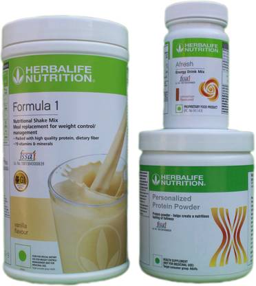 HERBALIFE FORMULA 1 MIX VANILLA SHAKE 500G AND PROTEIN POWDRE 200G + CINNAMON AFRESH 50G VANILLA, PROTEIN POWDER, CINNAMON