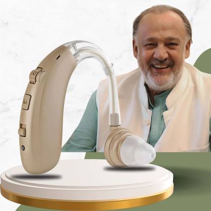 Aika AK-6360 AI Based Digital Rechargeable Hearing Aid Machine with Bluetooth, Active Noise Cancellation, Long Lasting Battery for Senior Behind The Ear Hearing Aid