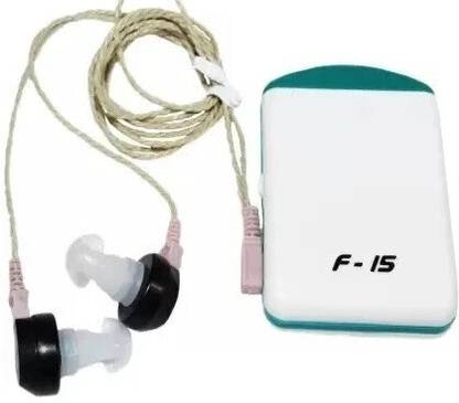 RnB Ear Sound Pocked Model F-15 Hearing Aid 7 Step Volume Setup with Sound Enhancement Amplifier- for Profound Hearing Loss Pocket model Hearing Aid