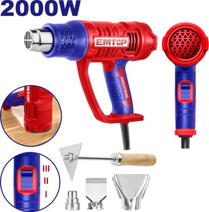 emtop Variable Temperature With 3 Extra Nozzles 2000 W Heat Gun