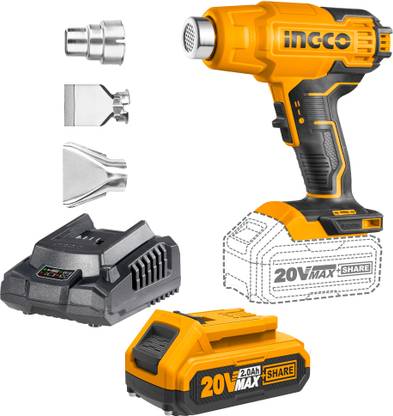 INGCO 20V Lithium-Ion Heat Gun with battery and battery 0 W Heat Gun