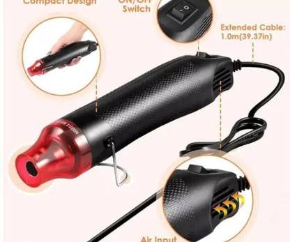 BALRAMA Handheld Mini Heat Gun, 300W Hot Air Gun Multi-Function Electrical Heat Tool 2000 W Heat Gun