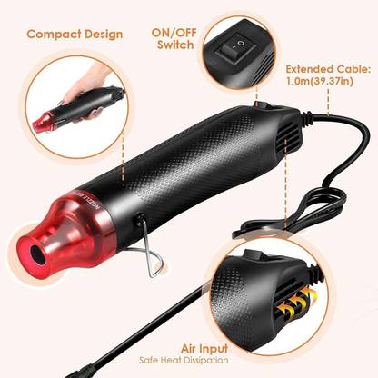PEACORA Handheld Mini Tool for Embossing Resin Art 305 W Heat Gun