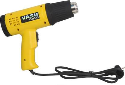 VASU GOLD For moulding plastics, soldering pipes, or removing the old paint coating before the renovation, the Heat Gun can make it easy for you. The powerful 1800 W motor of this device enables a power-packed performance by delivering a power output, even at extremely high temperatures. Additionally, its ergonomic pistol-grip design helps you to hold it accurately while performing any operation. 1500 W Heat Gun