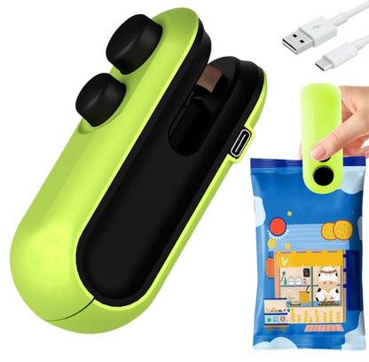 VeriXpress Portable Mini Sealing Machine, USB Rechargeable 2 in 1 Magnetic Bag Sealer Hand Held Heat Sealer