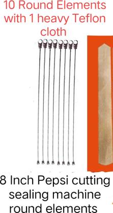 RAINBOW 8 Inch Round Pepsi cutting Heating element | 10 Elements 1Teflon cloth Hand Held Heat Sealer