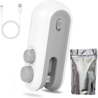 Dcode Portable Packet Sealing Machine Mini Bag Sealer With 10 Pc Glossy Vacuum Pouches Hand Held Heat Sealer