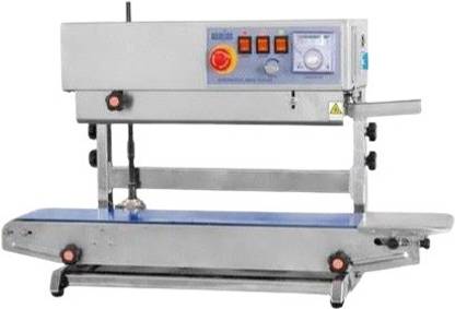 Budhrani Continous Band Sealer Machine, Automatic Pouch Packing Machine Vertical MS Table Top Heat Sealer