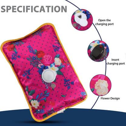 RBS New Soft Electric Heating Pad Massager for All Kind of Body Pain Electrical 1 L Hot Water Bag (Multicolor) Heating Pad