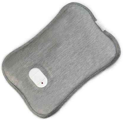 AGARO HB381 Premium Electric Hot Water Bag with Double Insulation Silicon Heating system, 6 Layer PVC Fabric, Cloth Cover, Clip Charger Heating Pad