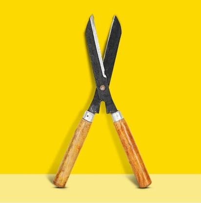 Unique Collection Hub Heavy duty hedge shear garden tools Grass Cutter Gardening tools Wooden handle scissor garden tools Hedge Shear