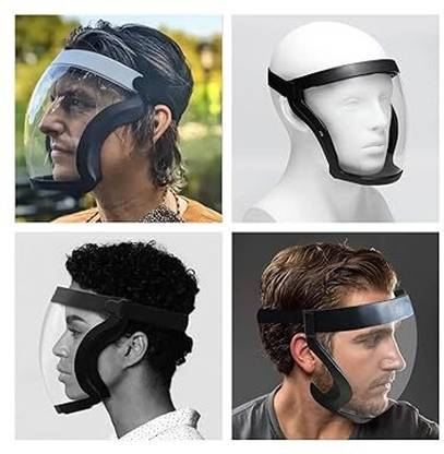 Tarsariya Mart Full Face Shield Upgraded, Impact & Wind Resistant Cycling Mask Helmet Breath Guard