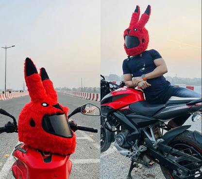 acube mart universal pikachu Helmet Cover for Motorcycle Helmet (red HC-19) Helmet Buckle Clip