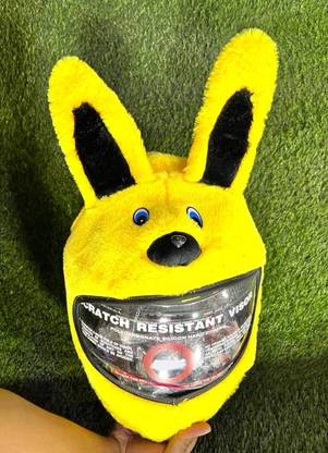 P A Piikachuu Design Bunny Helmet Cover for Full Helmet (Yellow) Helmet Buckle Clip