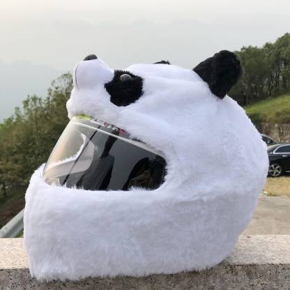 TRYFLY Viral Panda Helmet Cover for Riders | Motorcycle Funny Helmet Cover Helmet Buckle Clip