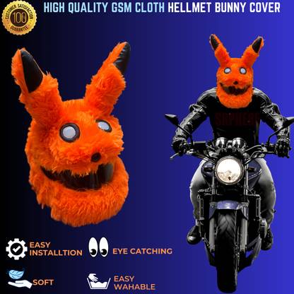 SRPHERE 1 pcs bunny helmet cover Rabbiet Yellow Helmet Buckle Clip