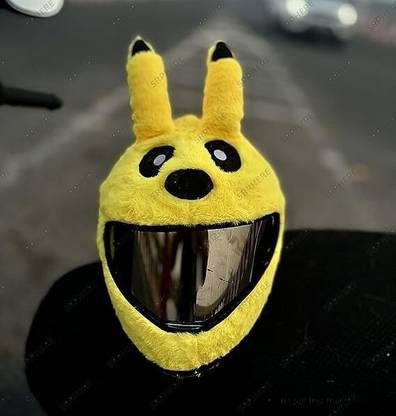 SELL WISER Pikachu Motorcycle Helmet Cover Yellow Helmet Buckle Clip