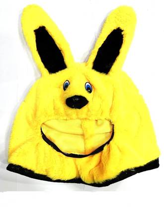 P I SOFT TOYS Yellow Bunny Riding Gear Helmet Covers Suitable for Helmets Only Cover Helmet Buckle Clip