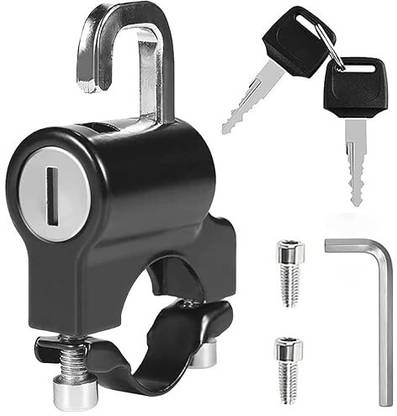 TOPHAVEN Stainless Steel, Aluminium Key Lock For Helmet