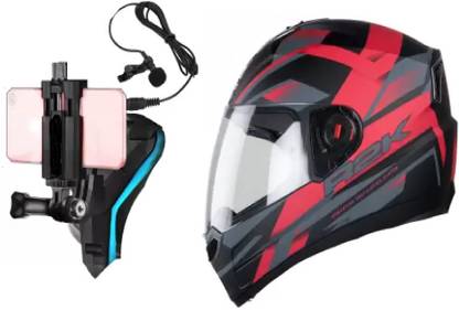 MAHAMAYA Helmet Camera Mount Mobile Setup For MotoVlogging|Chin Mount+Mic+Mobile Holder Helmet Mount