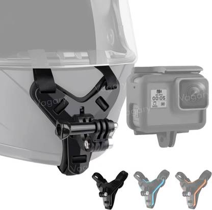 Vagary Helmet Chin Mount with Mobile Holder & Screw Compatible with All Smart Phones Helmet Mount