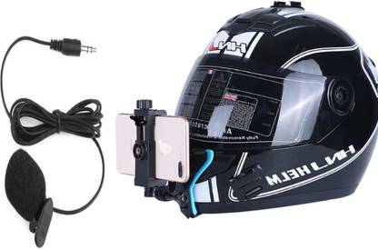 Vinayakam MotoVlogging Full Face with Chin+Mobile Holder+Mic(Combo) Helmet Mount