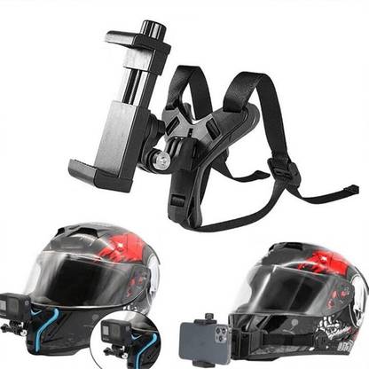RGV Helmet Mount (Helmet Chin Strap Mount For Mobile / GoPro / SJCAM / Insta 360) Helmet Mount