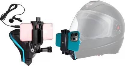 blue seed Helmet Strap Camera Mount Holder with Collar Mic Helmet Mount