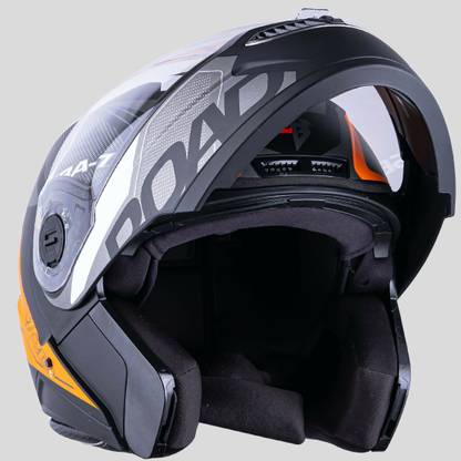 HEADFOX HSBA7 Bluetooth N1 ORNAGE & BLACK Car Racing Helmet