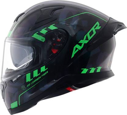 Axor Apex Gloss Carbon Small Checks Motorbike Helmet